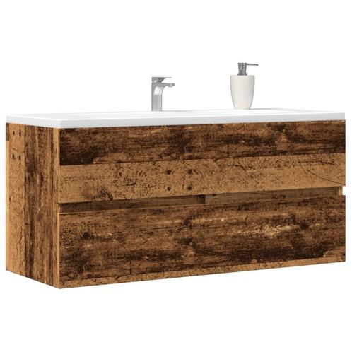 vidaXL Wastafelkast 100x38,5x45 cm bewerkt hout oud, Huis en Inrichting, Badkamer | Badkamermeubels, Nieuw, Minder dan 100 cm