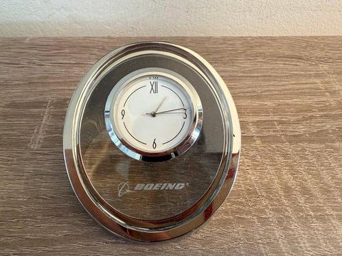 Klok - Boeing Desk Clock - Glas, Staal - 1990-2000, Antiek en Kunst, Antiek | Wandborden en Tegels