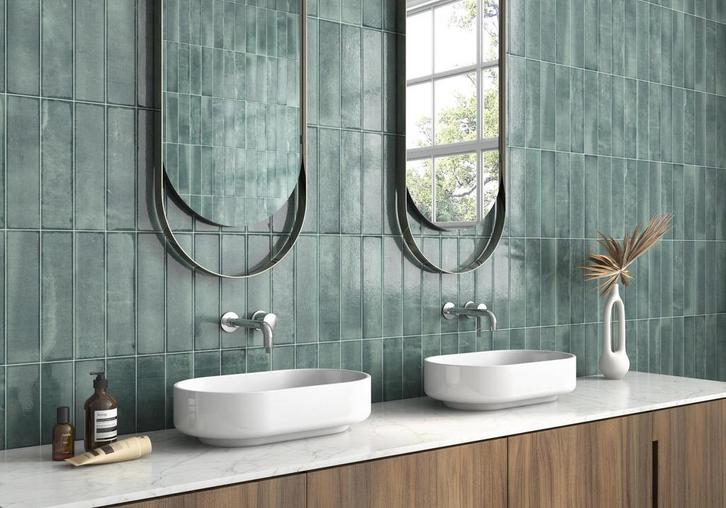 Wandtegel Ragno Feelze Turquoise Glans 7x28 (Muurtegels), Doe-het-zelf en Verbouw, Tegels, Minder dan 20 cm, 20 tot 40 cm, 10 m² of meer