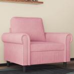 vidaXL Fauteuil 60 cm fluweel roze, Eenpersoons, Verzenden, Nieuw, Minder dan 150 cm