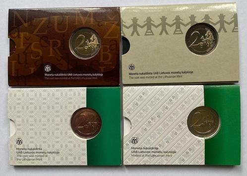 Litouwen. 2 euro 2015/2023 (4 coincards)BU (Zonder, Postzegels en Munten, Munten | Europa | Euromunten