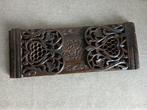 Plank - hard hout - verstelbare boekensteun, Antiek en Kunst, Curiosa en Brocante