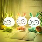 Konijn LED Nachtlampje Touch – Cartoon Bunny Lamp, Verzenden, Nieuw