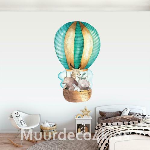 Luchtballon met dieren muursticker XXL, babykamer, 149x85, Kinderen en Baby's, Kinderkamer | Inrichting en Decoratie, Wanddecoratie