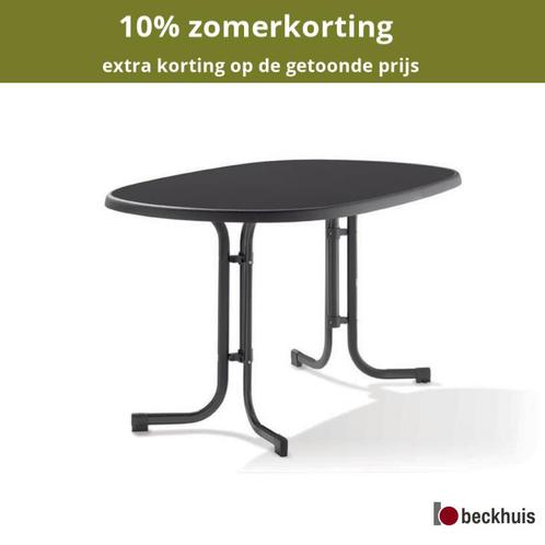 Sieger Boulevard klaptafels staalbuis/Mecalit Pro 70 cm tot, Tuin en Terras, Tuintafels, Nieuw, Kunststof, Ophalen of Verzenden