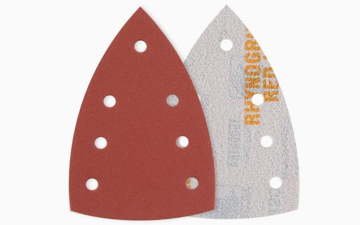 Indasa RED LINE Delta schuurpapier Sheet met 7 gaten 50 stuk, Doe-het-zelf en Verbouw, Schildersmaterialen, Nieuw, Ophalen of Verzenden