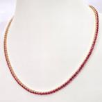 14 karaat Rosé goud - Halsketting - 20.20 ct Robijn, Sieraden, Tassen en Uiterlijk, Antieke sieraden
