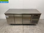 RVS Catertech Koelwerkbank 2 deuren en 2 laden 180,5 cm 230V, Ophalen of Verzenden, Gebruikt