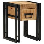 vidaXL Bijzettafel met lade 30x30x40 cm massief mangohout, Huis en Inrichting, Tafels | Bijzettafels, Verzenden, Nieuw
