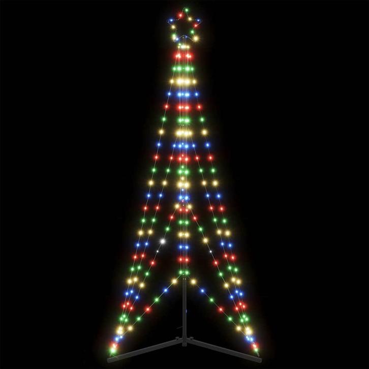vidaXL LED-kerstboom 363 LEDs kleurrijk 182 cm, Diversen, Kerst, Nieuw, Verzenden