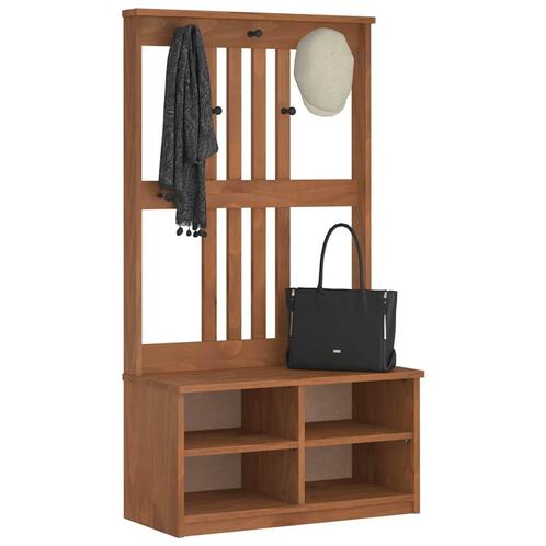 vidaXL Halboom SANDENS 87x40x159,5 cm massief grenenhout, Huis en Inrichting, Banken | Voetenbanken en Poefen, Nieuw, Verzenden
