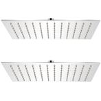 vidaXL Regendouchekop 2 st 20x30 cm roestvrij staal, Doe-het-zelf en Verbouw, Sanitair, Verzenden, Nieuw