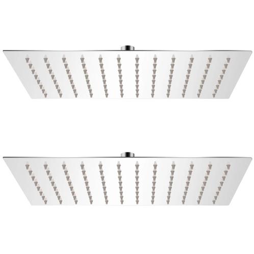 vidaXL Regendouchekop 2 st 20x30 cm roestvrij staal, Doe-het-zelf en Verbouw, Sanitair, Nieuw, Verzenden