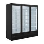 Flessen Koel Vitrine | Wielen | Zwart | 188x71x(h)199,7 cm, Verzenden, Nieuw in verpakking