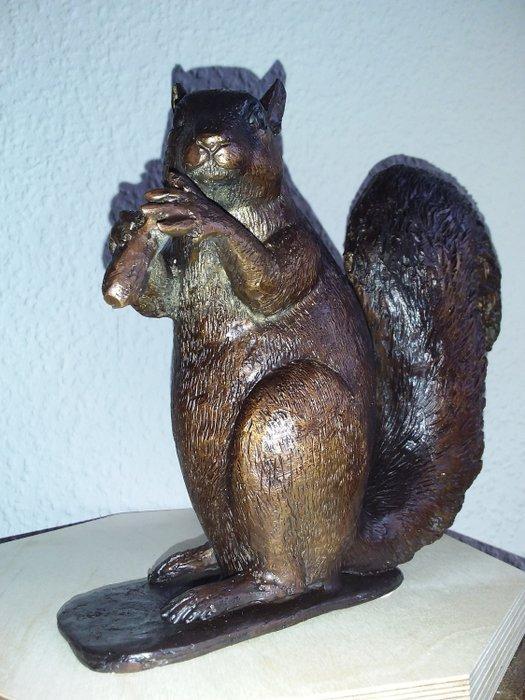 Figuur - Squirrel - 25 cm - Gepatineerd brons, Antiek en Kunst, Curiosa en Brocante