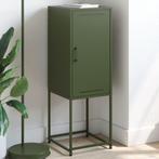 vidaXL buffetkast 36x39x107 cm staal olijfgroen, Huis en Inrichting, Kasten | Buffetkasten, Minder dan 50 cm, Verzenden, 100 tot 150 cm