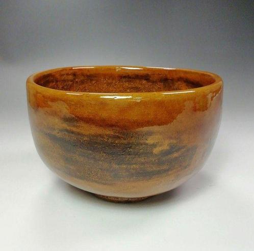 Chawan mooie amberkleurige theekom theeceremonie utensil -, Antiek en Kunst, Antiek | Overige Antiek