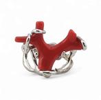 Koraal - 925 zilver - Ring - Italiaans vakmanschap