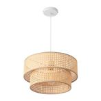 Design hanglamp Ascot 12xØ40 cm E27 wit rotan look lux.pro, Huis en Inrichting, Lampen | Hanglampen, Verzenden, Nieuw