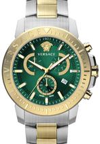 Versace VE2E00421 New Chrono horloge 45 mm, Sieraden, Tassen en Uiterlijk, Horloges | Heren, Overige merken, Staal, Staal, Verzenden