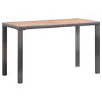 vidaXL Tuintafel 123x60x74 cm massief acaciahout antraciet, Verzenden, Nieuw, Hout