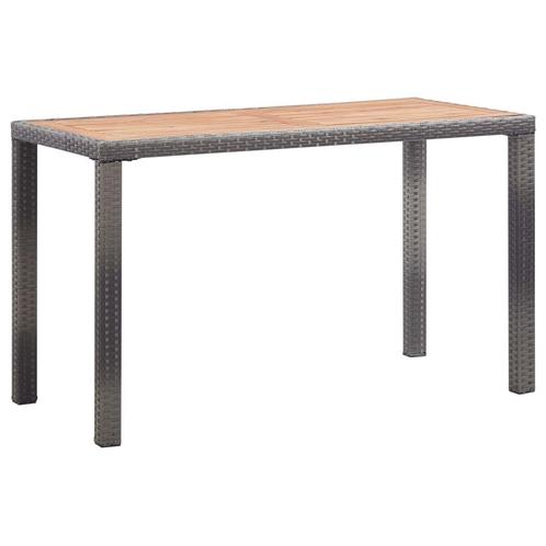 vidaXL Tuintafel 123x60x74 cm massief acaciahout antraciet, Tuin en Terras, Tuintafels, Nieuw, Hout, Verzenden