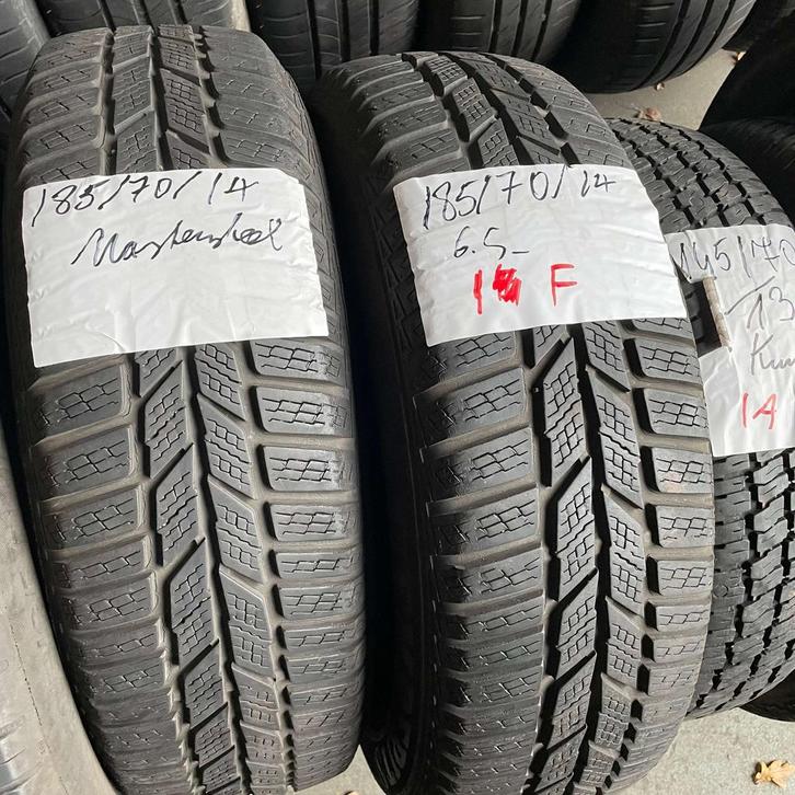 2 x Master Steel 185-70-14 Winterbanden 6,5mm, Auto-onderdelen, Banden en Velgen, 14 inch, Winterbanden, 185 mm, Personenwagen