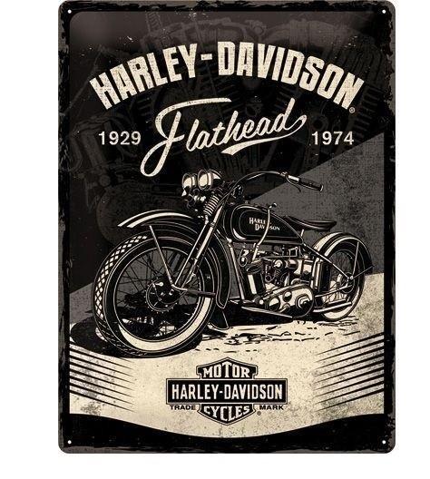 Harley-davidson reclamebord Flathead, Verzamelen, Merken en Reclamevoorwerpen, Nieuw, Ophalen of Verzenden