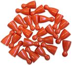 Plastic Spel Pionnen 12x24mm Oranje (100 stuks) |, Verzenden, Nieuw