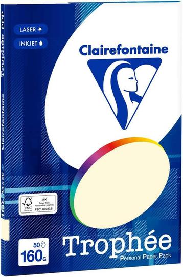 Crèmewit A4 papier 160 gram 50 vel Clairefontaine Trophée beschikbaar voor biedingen