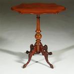 Willem III Wijntafel mahonie met geschulpt ovaal blad ca 188, Antiek en Kunst, Antiek | Meubels | Tafels, Ophalen of Verzenden