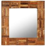 vidaXL Wandspiegel 60x60 cm massief gerecycled hout, Huis en Inrichting, Woonaccessoires | Spiegels, Verzenden, Nieuw