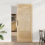 vidaXL Schuifdeur met Bevestigingsset 86x211 cm Massief, Doe-het-zelf en Verbouw, Deuren en Horren, Verzenden, Nieuw