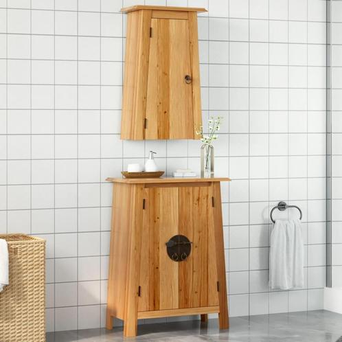 vidaXL 2-delige Badkamermeubelset massief grenenhout, Huis en Inrichting, Badkamer | Badkamermeubels, Nieuw, Verzenden