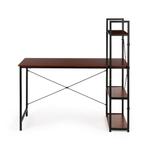 Bureau - met schappen - 120x64x120 cm - eiken-staal