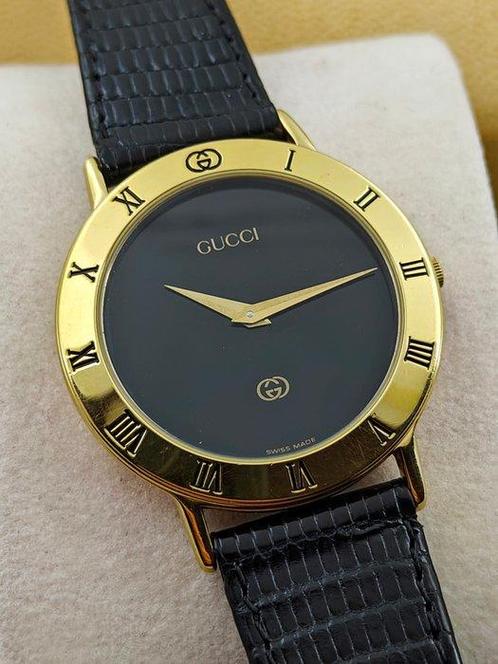 Gucci - Black 3000M Slim Vintage Watch - Zonder, Sieraden, Tassen en Uiterlijk, Horloges | Heren