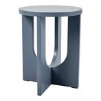 Bijzettafel Kysdajore rond 50x40 cm grijsblauw [en.casa], Verzenden, Nieuw