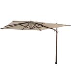 Siesta premium zweefparasol 300x300 cm wenge frame beach 4, Tuin en Terras, Parasols, Ophalen of Verzenden, Nieuw