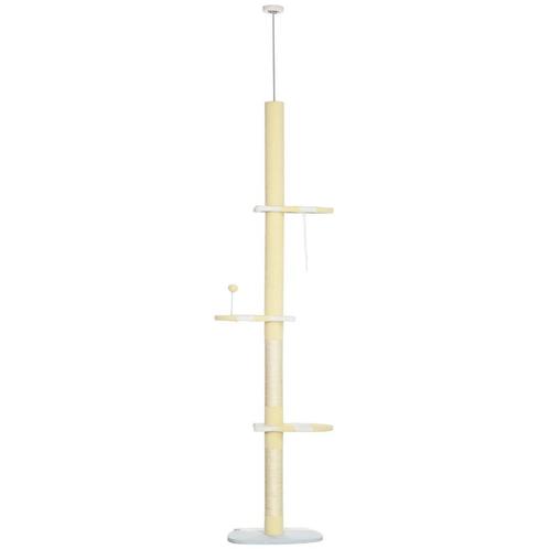 Kattenboom - Verstelbare klimboom - Speelboom Geel, Dieren en Toebehoren, Katten-accessoires, Nieuw, Ophalen of Verzenden