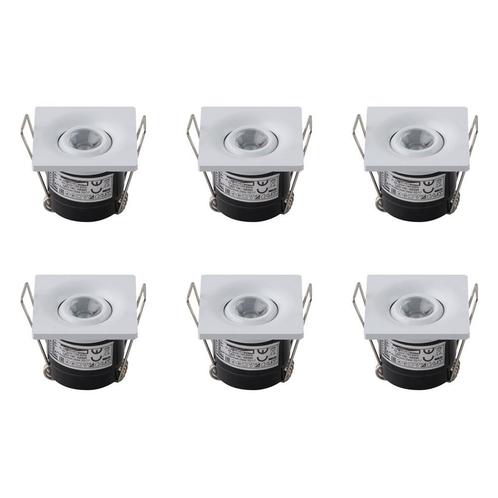 Voordeelpak LED Veranda Spot Verlichting 6 Pack - Inbouw, Huis en Inrichting, Lampen | Spots, Plafondspot of Wandspot, Nieuw, Led