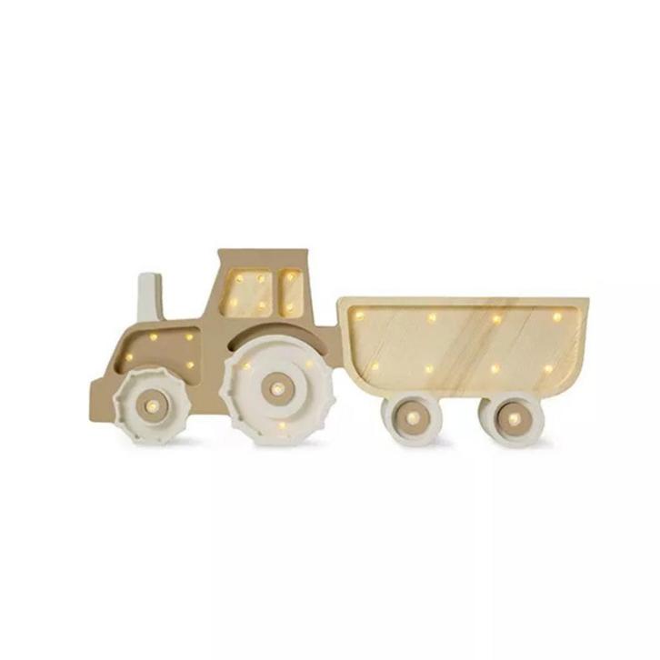 Handgemaakte houten tractor kinderlamp in beige, Kinderen en Baby's, Kinderkamer | Inrichting en Decoratie, Nieuw, Ophalen of Verzenden