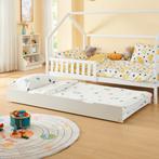 Onderschuifbed Ydre op wielen 197x94x22 cm wit [en.casa], Kinderen en Baby's, Kinderkamer | Bedden, Verzenden, Nieuw