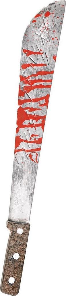 Halloween hakmes/machete - met bloed - 50 cm - kunststof - b, Hobby en Vrije tijd, Feestartikelen, Ophalen of Verzenden