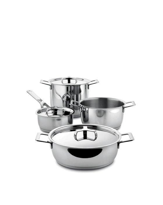 Alessi - Jasper Morrison - Kookpottenset (7) - Pannen en, Antiek en Kunst, Antiek | Keukenbenodigdheden