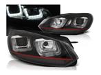 U-LED koplampen Black Red geschikt voor VW Golf 6, Auto-onderdelen, Verzenden, Nieuw, Volkswagen