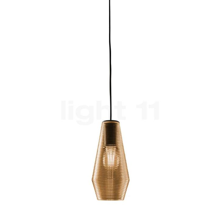 Panzeri Olivia Hanglamp, plafondkapje zwart/glas brons, Huis en Inrichting, Lampen | Hanglampen, Nieuw, Verzenden