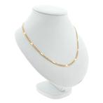 Gouden gesloten Figaro schakel ketting | 50 cm, Sieraden, Tassen en Uiterlijk, Kettingen, Ophalen of Verzenden, Gebruikt, Overige kleuren