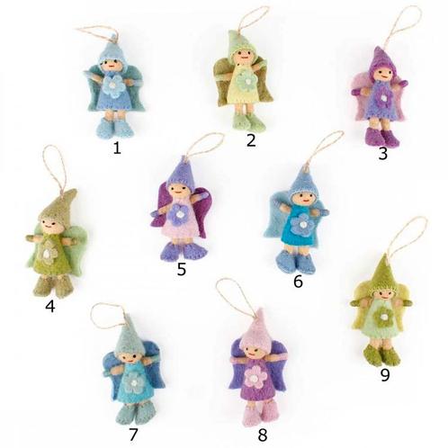 Vilten Hanger Bloemen Fee in Pasteltint - 10cm - NR 8 NIEUW, Kinderen en Baby's, Kinderkamer | Inrichting en Decoratie, Nieuw