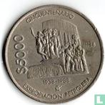 Mexico 5000 pesos 1988 50th anniversary Nationalization..., Verzenden, Losse munt