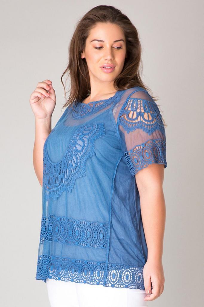 Shirt Yesta Jillie kant gevoerd 76 C Maat:, Kleding | Dames, T-shirts, Overige kleuren, Nieuw, Verzenden